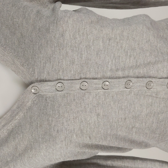 Cotton On Women's Cardigan Size Large Grey Long Sleeve V-Neck Button-up Fitted - Picture 6 of 12